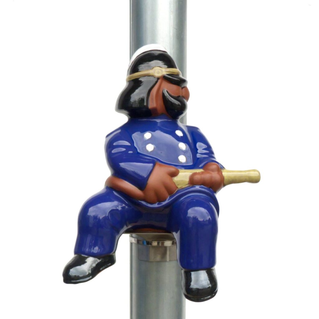 sitzender Feuerwehrmann