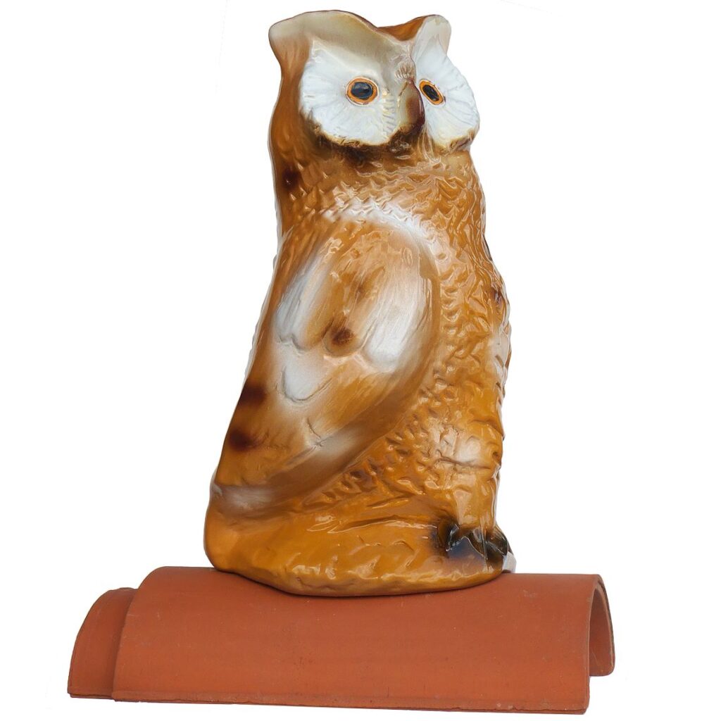 Dachschmuck Eule seitlich schauend