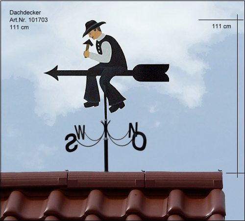 Wetterfahne Dachdecker