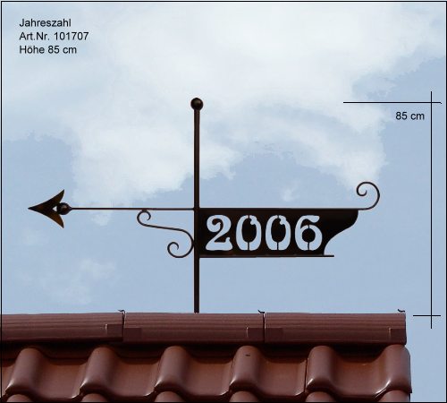 Wetterfahne mit Jahreszahl