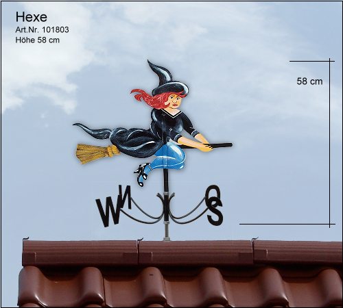 Wetterfahne Hexe