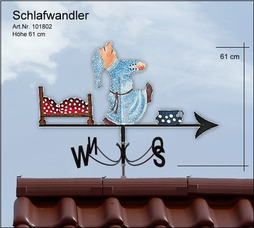 Schlafwandler mit Bett