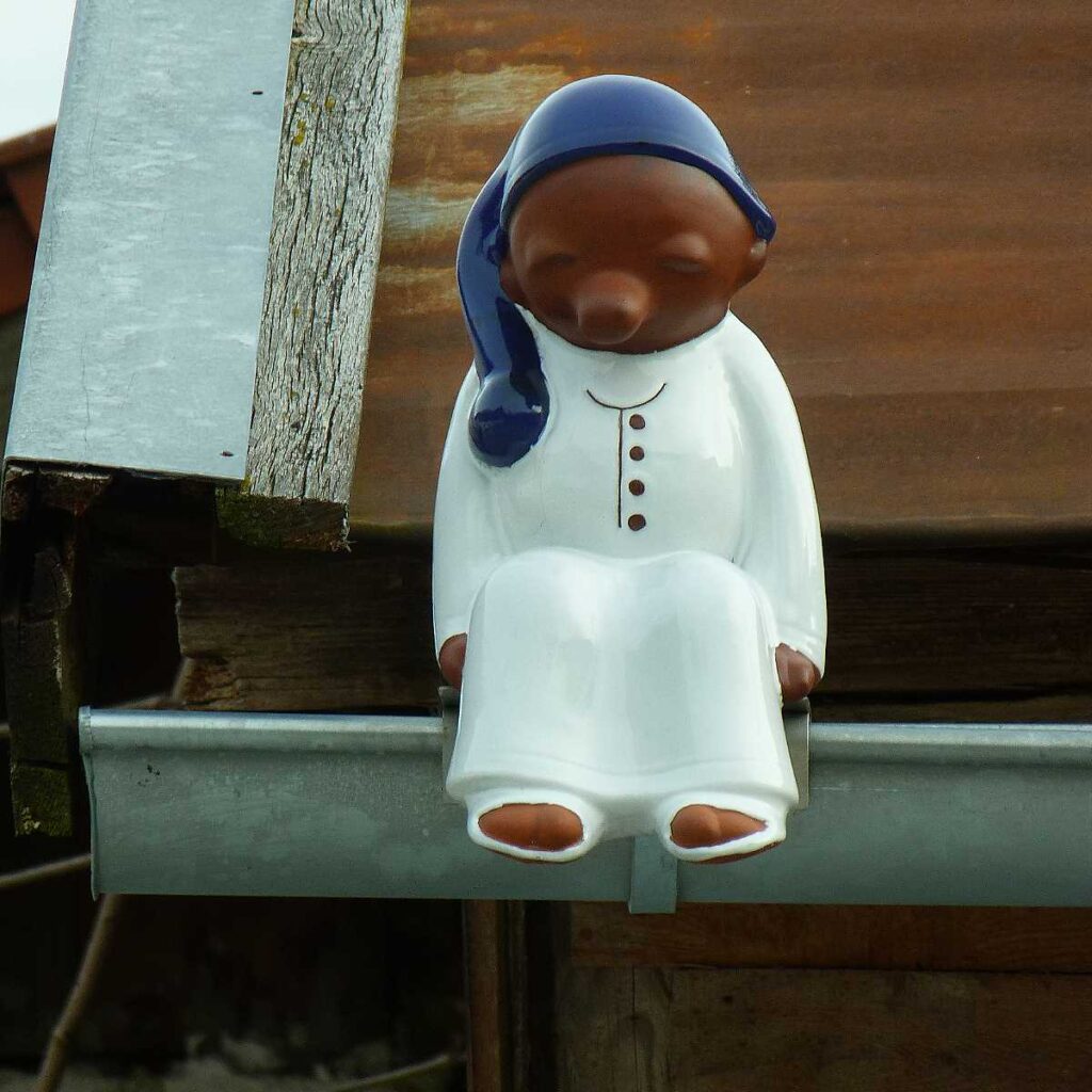 Rinnenfigur David -sitzender Schlafwandler