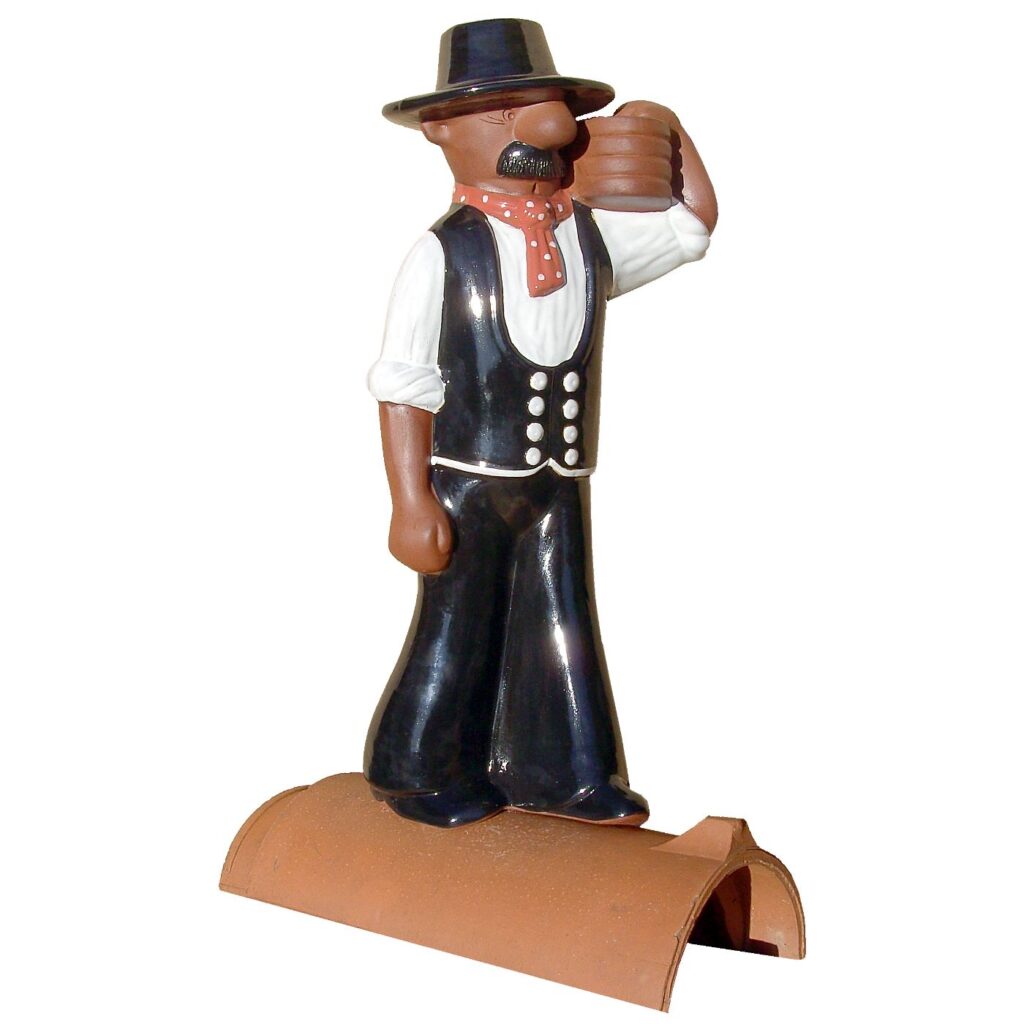 Dachfigur-Dachdecker mit Dachziegel